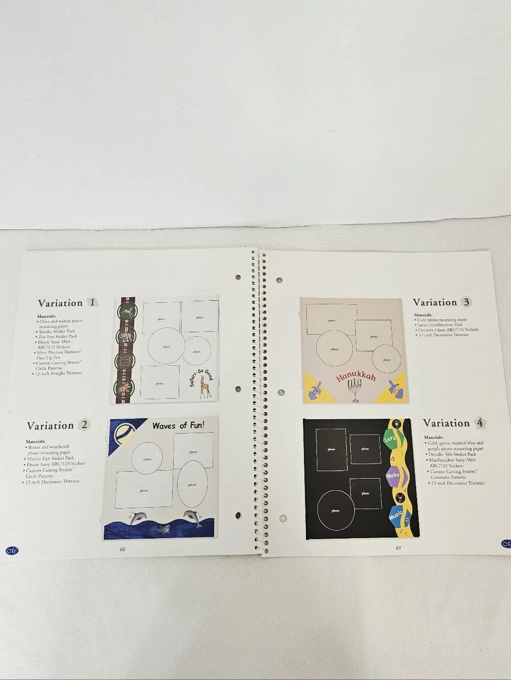 Creative Memories Fast Formulas 5th Edition Scrapbook Layout Idea Book 2005